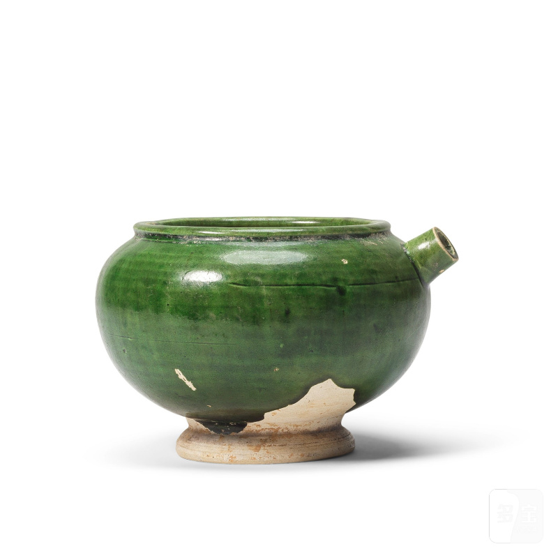 唐 綠釉陶匜 | A GREEN-GLAZED POTTERY POURING VESSEL, YI - 图2